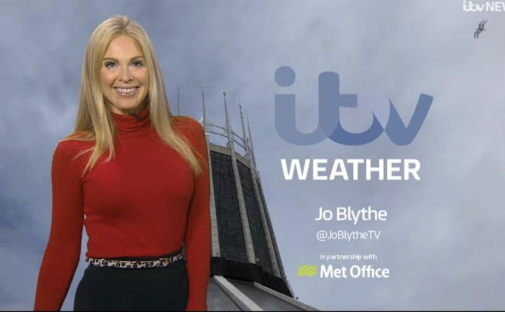 Jo Blythe on ITV National Weather